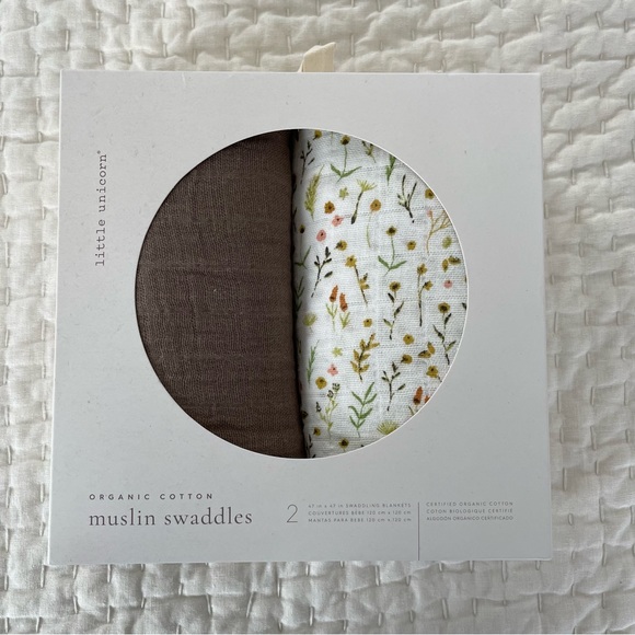 little unicorn Other - NWT Little Unicorn 2 Pack of Organic Cotton Muslin Swaddles